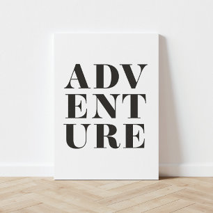 Lienzo Adventure Kids Room Typography Canvas Print