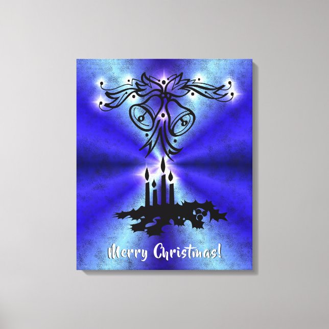 Lienzo Adviento, Magia de Navidad en Azul (Anverso)