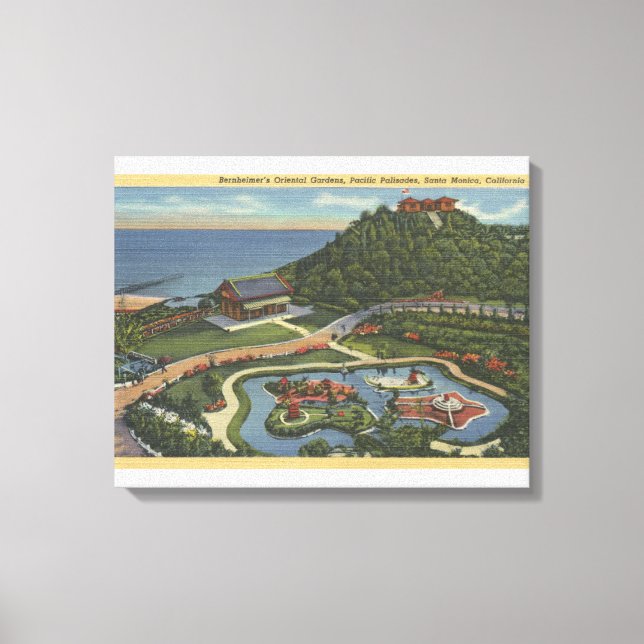 Lienzo Aerial del Jardín Oriental de Bernheimer (Anverso)