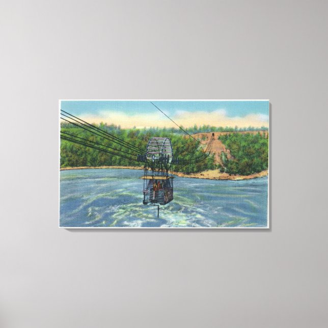 Lienzo Aerocar Español sobre el remolino de Niagara (Anverso)