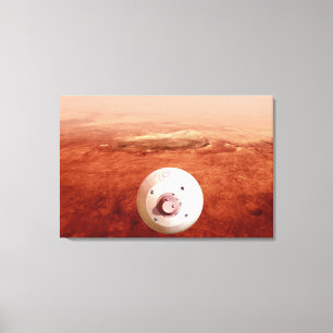 Lienzo Aeródromo Con Perseverancia Rover Descent To Mars