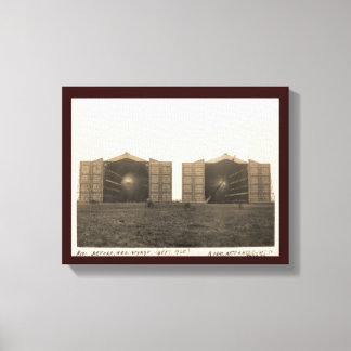 Lienzo Aerolíneas históricas de época, cobertizos de Card