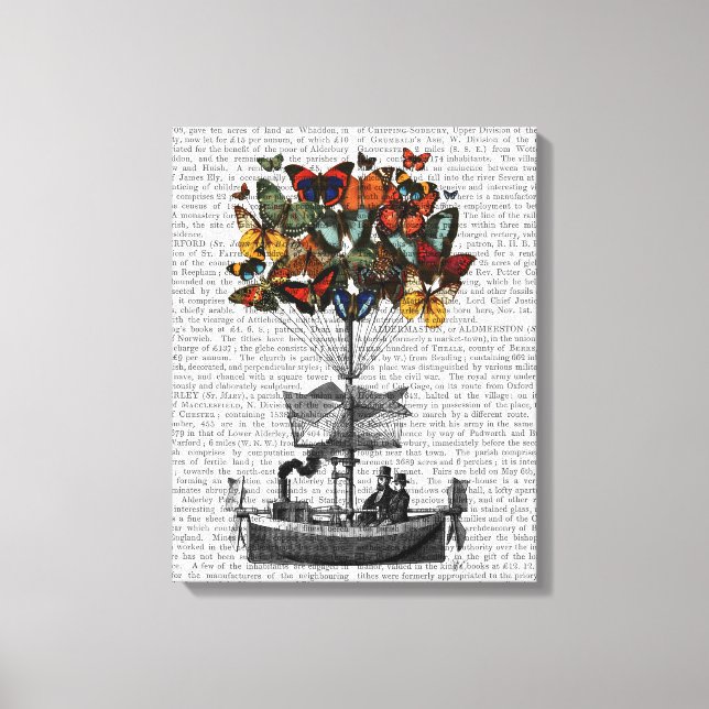 Lienzo Aeronave de mariposa (Anverso)