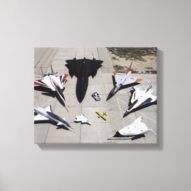 Lienzo Aeronaves de investigación Dryden de 1997 flotan d (Anverso)