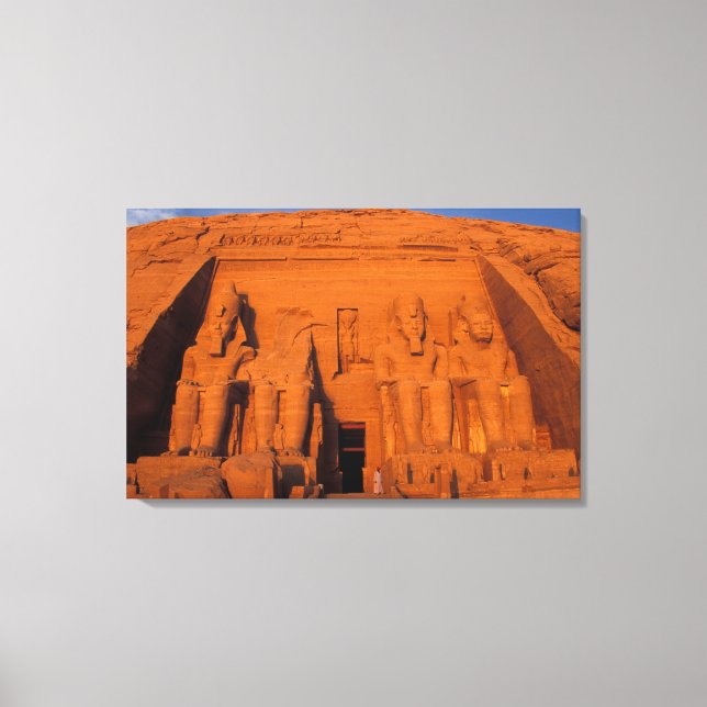 Lienzo AF, Egipto, Abu Simbel. Fachada al atardecer, Gran (Anverso)