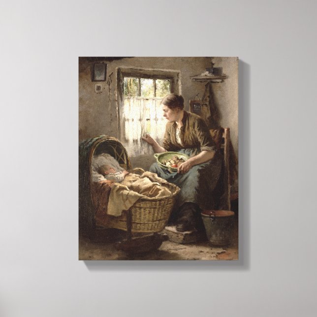 Lienzo Afección por la madre (aceite sobre lienzo) (Anverso)