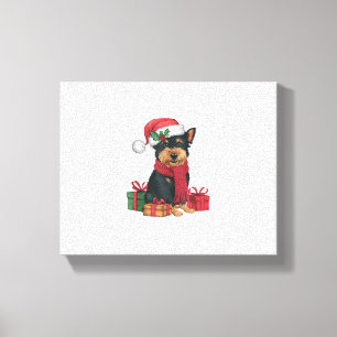 Lienzo Affenpinscher Dog Navidades Traje a Santa Hat Dog