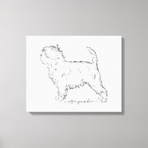 Lienzo Affenpinscher sketch