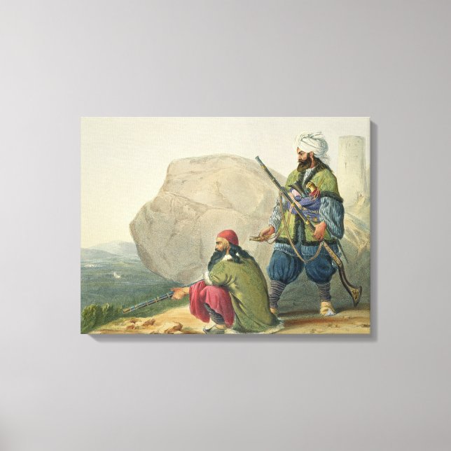 Lienzo Afghaun Foot Soldiers en su vestido de invierno, c (Anverso)