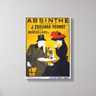 Lienzo Afiche de Absinthe Vintage restaurado