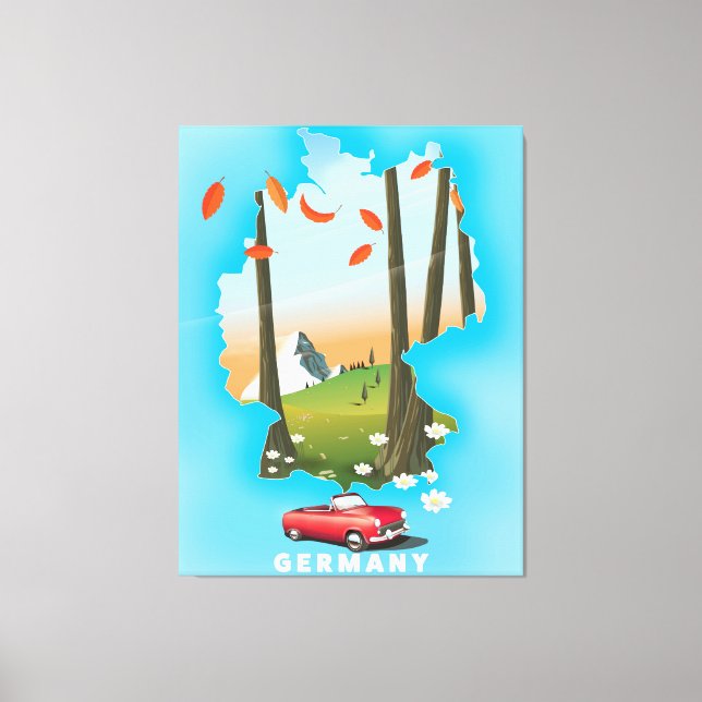 Lienzo Afiche de Alemania Travel. (Anverso)