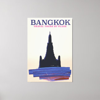 Lienzo Afiche de Bangkok Wat Poh Travel