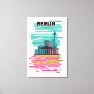 Lienzo Afiche de Berlín Travel