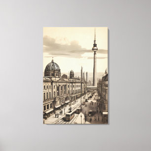 Lienzo Afiche de Berlín vintage