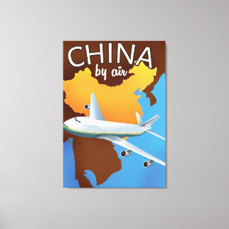 Lienzo Afiche de China por viaje aéreo