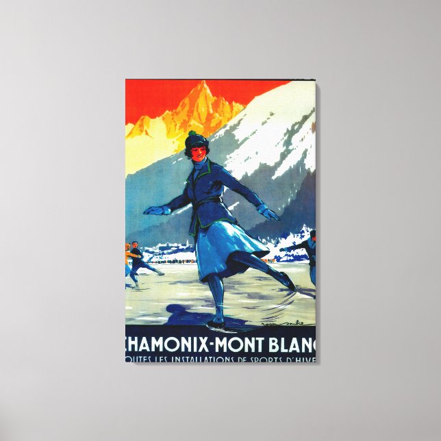 Lienzo Afiche de cosecha Chamonix-Mont BlancEuropa (Anverso)