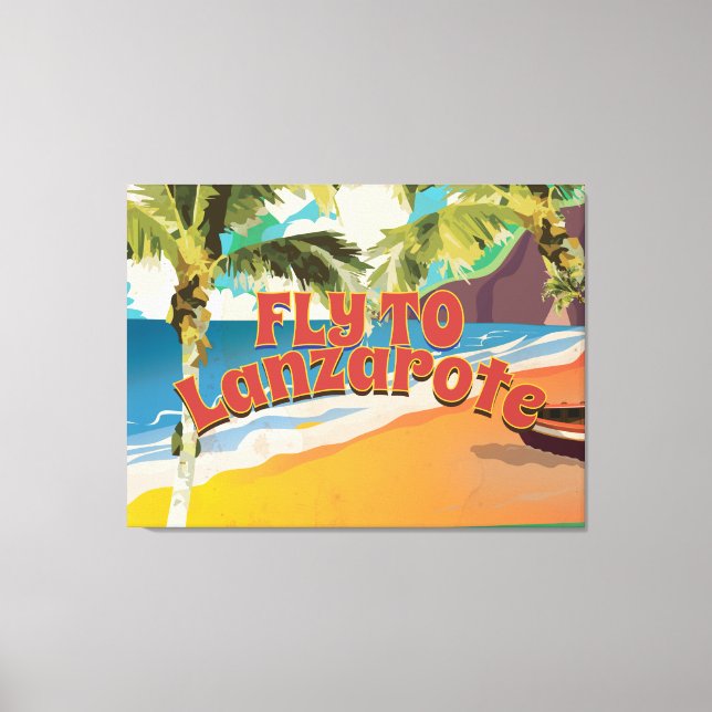 Lienzo Afiche de la cosecha de Lanzarote (Anverso)