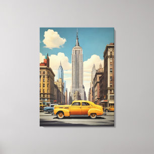 Lienzo Afiche de la época de Nueva York
