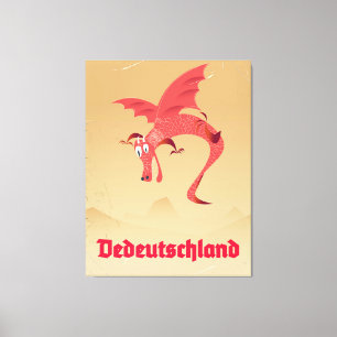 Lienzo Afiche de la época del dragón volador alemán