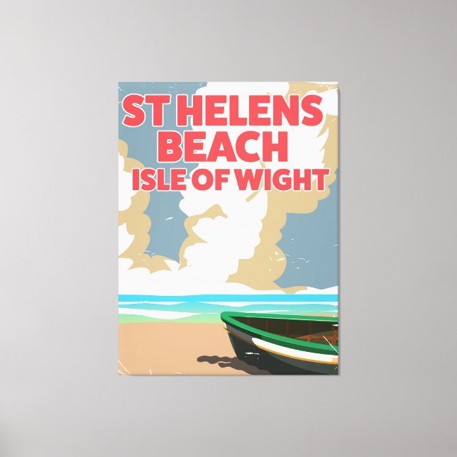 Lienzo Afiche de la isla de la playa de St helens (Anverso)