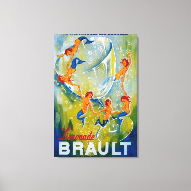 Lienzo Afiche de Limonade Brault VintageEurope (Anverso)