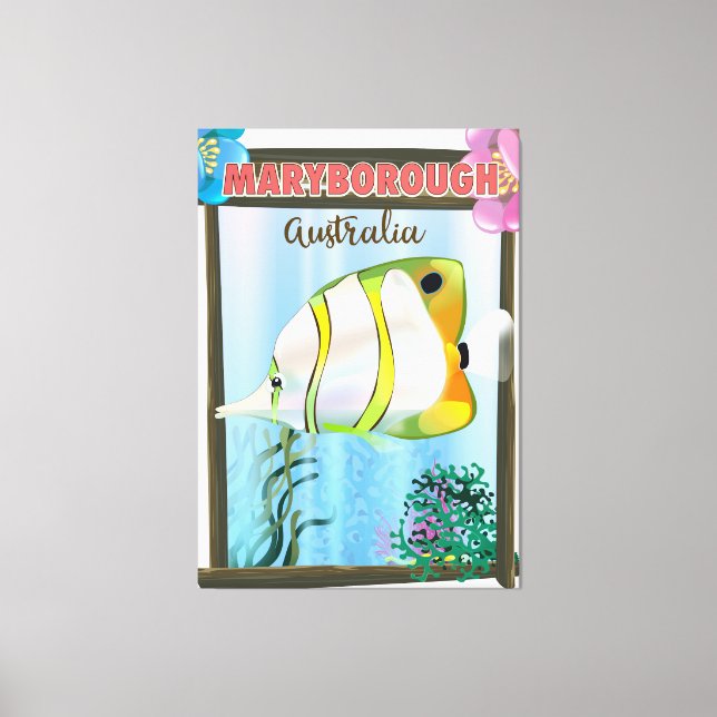 Lienzo Afiche de Maryborough Australia Tropical Travel (Anverso)