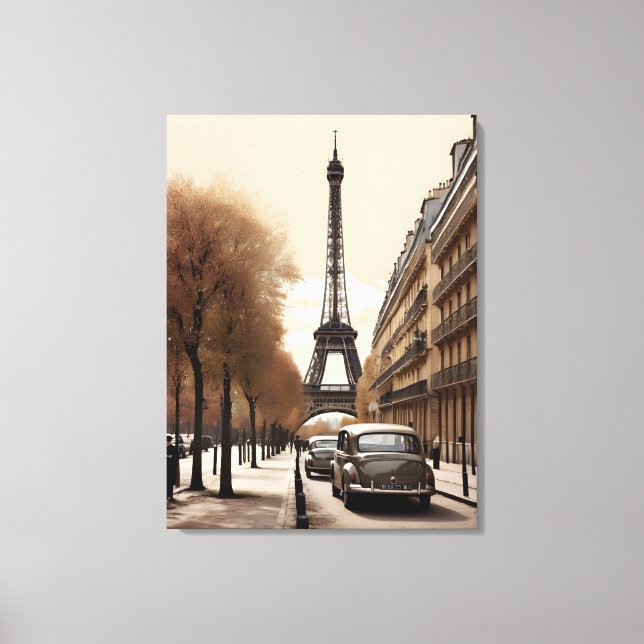 Lienzo Afiche de París (Anverso)