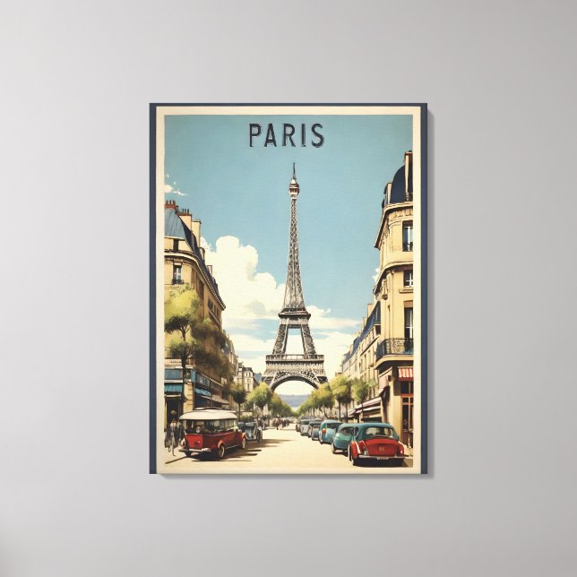 Lienzo Afiche de París (Anverso)