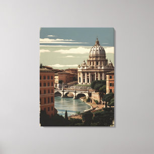 Lienzo Afiche de Roma