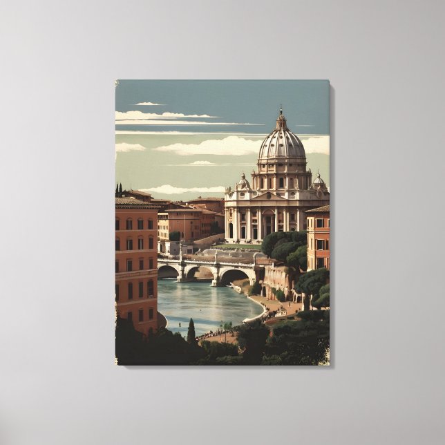 Lienzo Afiche de Roma (Anverso)