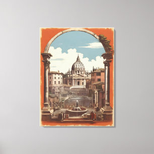 Lienzo Afiche de Roma