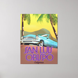 Lienzo Afiche de San Luis Obispo California Travel