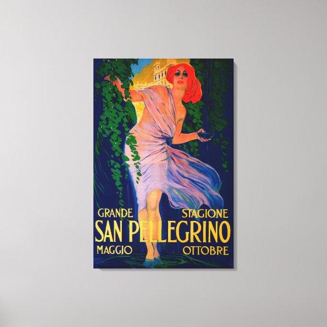 Lienzo Afiche de San Pellegrino VintageEurope (Anverso)