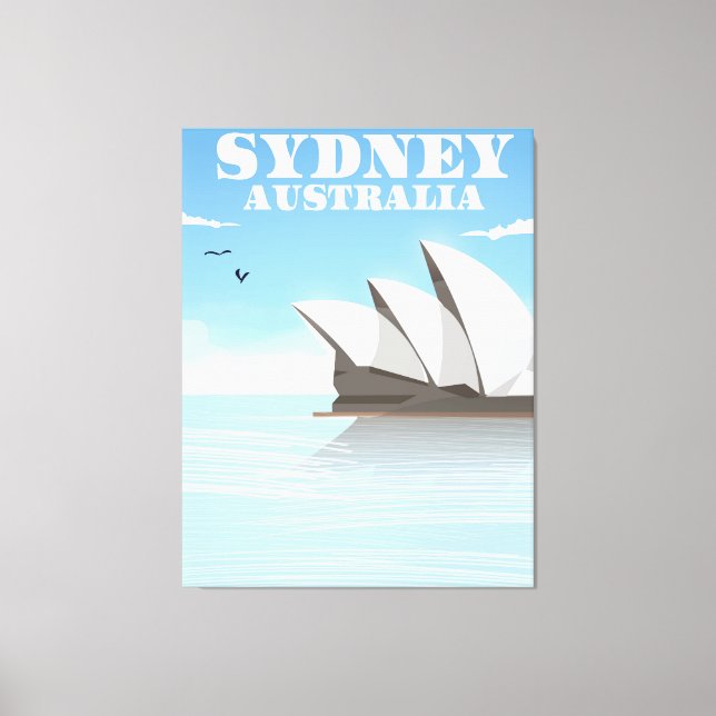 Lienzo Afiche de Sydney Australia Travel (Anverso)