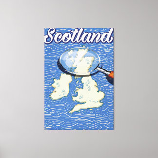 Lienzo Afiche de viaje al estilo de la época escocesa