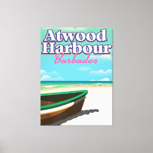 Lienzo Afiche de viaje de Atwood Harbour Bahamas