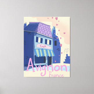 Lienzo Afiche de viaje de Avignon France personalizado