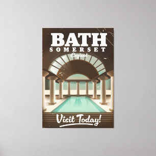 Lienzo Afiche de viaje de Bath Somerset England