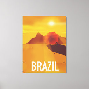 Lienzo Afiche de viaje de Brasil