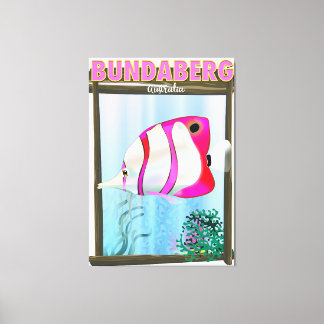 Lienzo Afiche de viaje de Bundaberg Australia