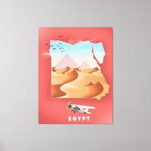 Lienzo Afiche de viaje de Egipto
