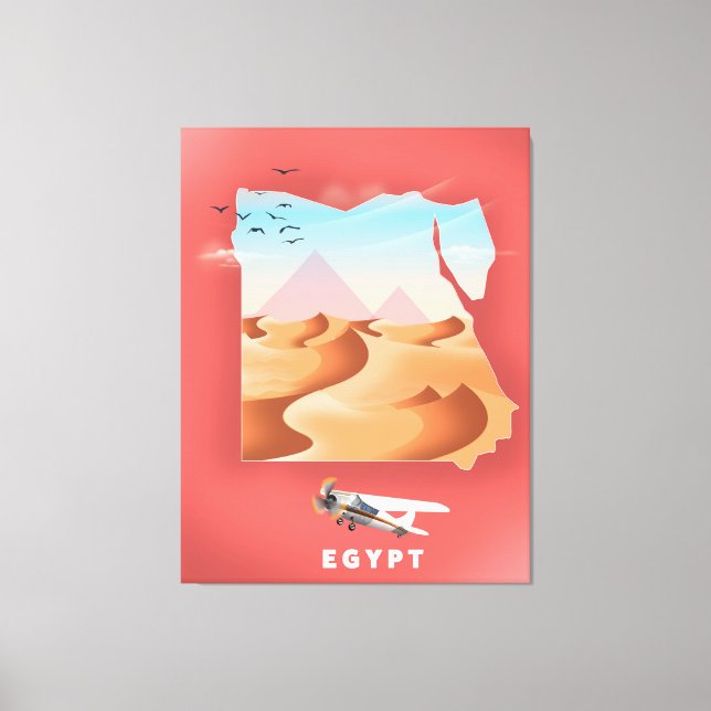Lienzo Afiche de viaje de Egipto (Anverso)