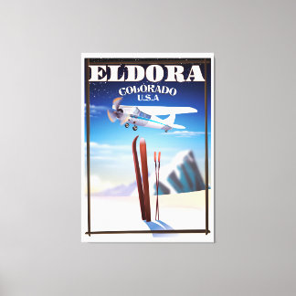 Lienzo Afiche de viaje de Eldora Colorado.