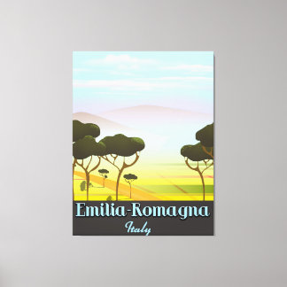 Lienzo Afiche de viaje de Emilia-Romagna Italia
