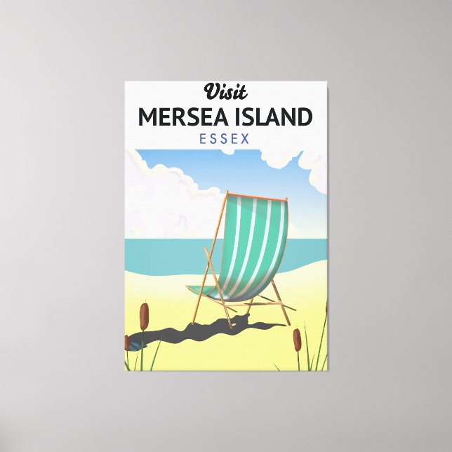 Lienzo Afiche de viaje de Essex, isla de Mersia (Anverso)
