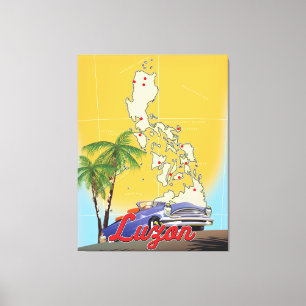 Lienzo Afiche de viaje de Filipinas en Luzón