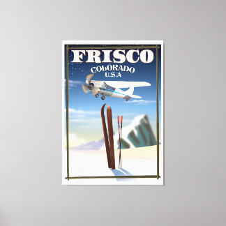 Lienzo Afiche de viaje de Frisco Colorado USA