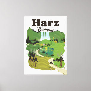 Lienzo Afiche de viaje de Harz Germany