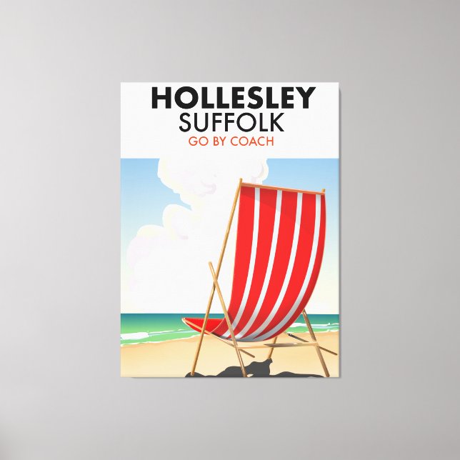 Lienzo Afiche de viaje de Hollesley Suffolk (Anverso)