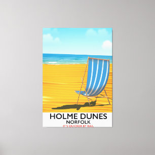 Lienzo Afiche de viaje de Holme Dunes Norfolk